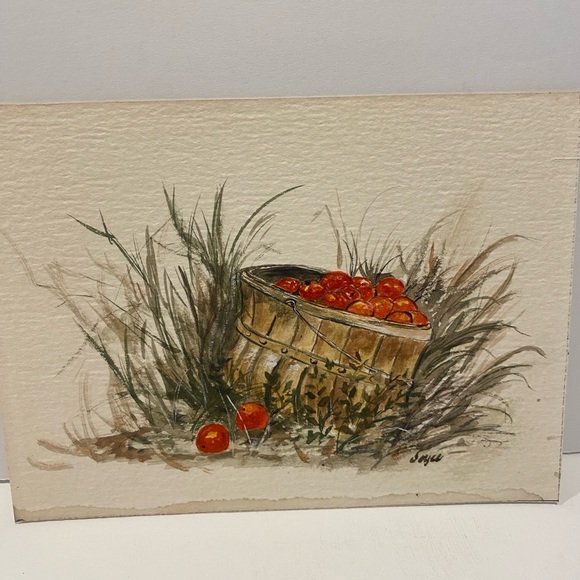 Vintage Watercolour Painting Signed Joyce on Matte Paper 9.5”-7.5” - Picture 9 of 9